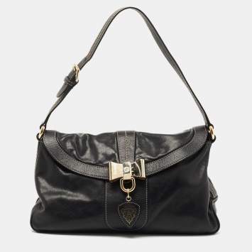 Pre Owned Gucci Black Leather Small Duchessa Shoulder Bag