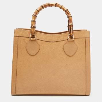 مملوكة مسبقًا Gucci Tan Leather Medium Diana Tote