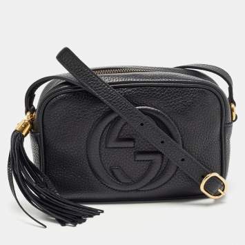 Pre Owned Gucci Black Leather Small Soho Disco Crossbody Bag