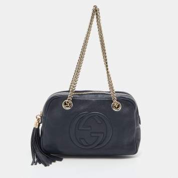 مملوكة مسبقًا Gucci Blue Leather Medium Soho Chain Shoulder Bag