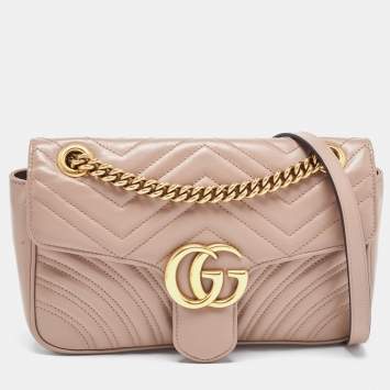 Gucci Pink Super Mini GG Marmont Matelassé Bag for Women