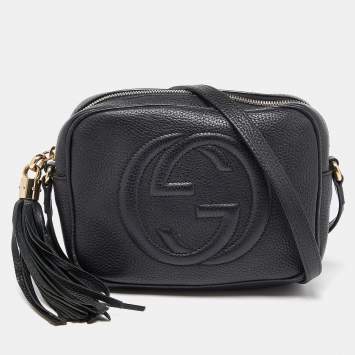 Pre Owned Gucci Black Leather Small Soho Disco Crossbody Bag