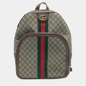 Pre Owned Gucci Ophidia GG Supreme Backpack Medium (547967)