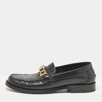Pre Owned Gucci Black Leather Cara Loafers Size 40