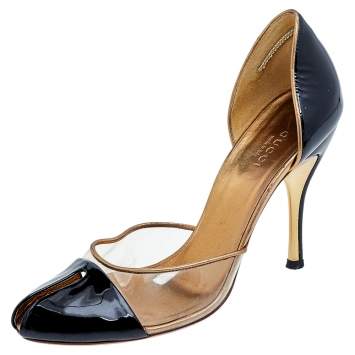 مملوكة مسبقًا Gucci Black Patent Leather And PVC Pumps Size 38.5