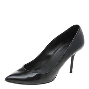 Pre Owned Gucci Black Patent Leather Pointed Toe Pumps Size 37