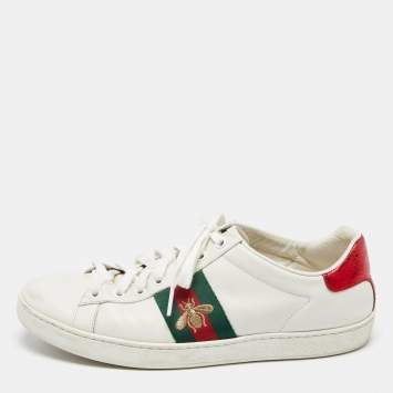 gucci white bee shoes