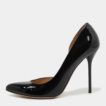 Pre Owned Gucci Black Patent Leather Noah D'orsay Pumps Size 40.5