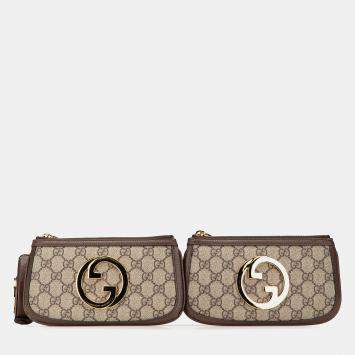 Gucci Beige/Brown GG Supreme Mini Blondie Belt Bag