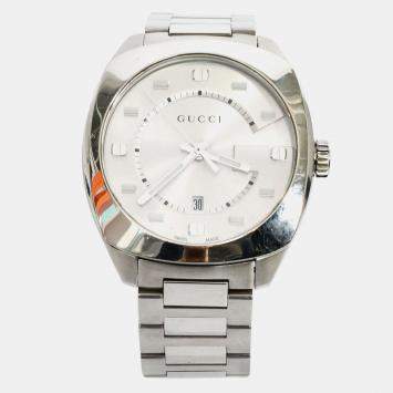 Pre Owned Gucci GG2570 Series Quartz Silver Stainless Steel Women's Wristwatch 41 mm