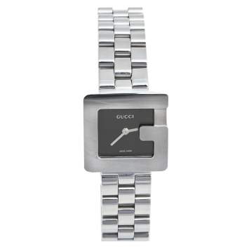 Pre Owned Gucci Black Stainless Steel G-Series 3600L Women's Wristwatch 23 mm