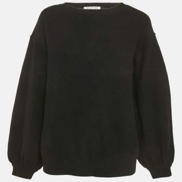 Pre Owned Helmut Lang Black Wool & Cashmere Sweater S
