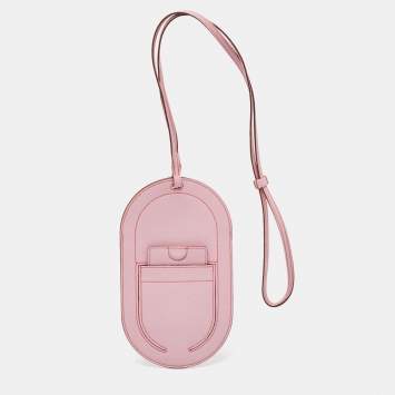 Pre Owned Hermes Mauve Sylvestre Chevre Mysore Leather In-the-Loop Phone To Go GM Case