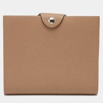 Pre Owned Hermes Etoupe Togo Leather Ulysse PM Notebook Cover
