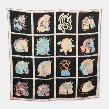 Pre Owned Hermès Multicolor Chevaloscope Silk Scarf