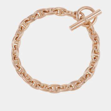 Pre Owned Hermes Chaine D'Ancre Bracelet 24 Frames Size TPM 18K Pink Gold