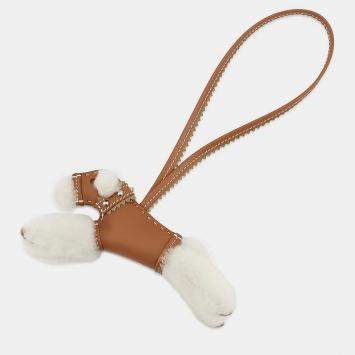 مملوكة مسبقًا Hermes Buddy Bag Charm Collar Gold Lambskin