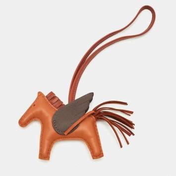 Pre Owned Hermès Rodeo Pegase PM Bag Charm Cuivre/Moka/Ebene Milo and Swift Leather 