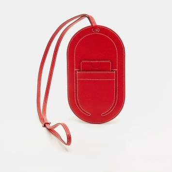 مملوكة مسبقًا Hermes In-the-Loop Phone To Go GM Rogue Piment Mysore Leather Phone Case