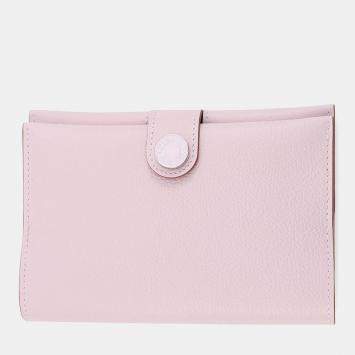 Pre Owned Hermes Rms Passport Case Mauve Pail Evercolor