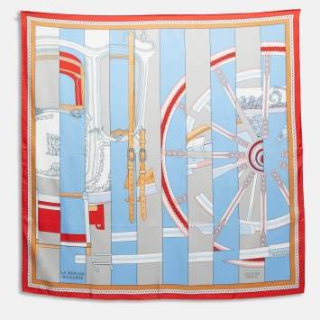 Pre Owned Hermès Multicolor La Berline Bayadere Printed Silk Square Scarf