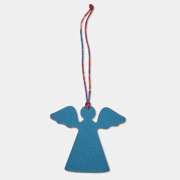 Pre Owned Hermès Etain/Colvert Epsom and Togo Leather Angel Bag Charm