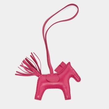 Pre Owned Hermes Ruby Milo Leather GriGri Rodeo Bag Charm PM