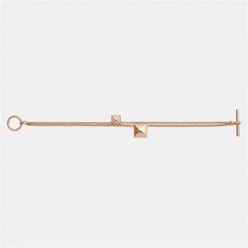 Pre Owned Hermes Clou d'H  Rose Gold Diamond Bracelet