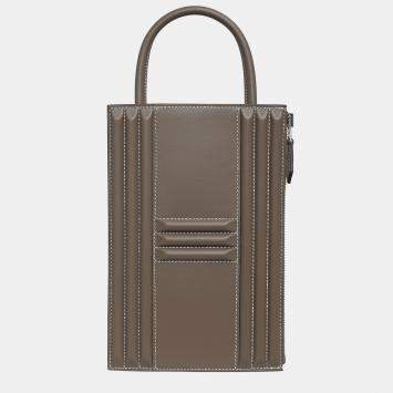Hermes Etoupe Tadelakt Leather H Cadena Lock Bag