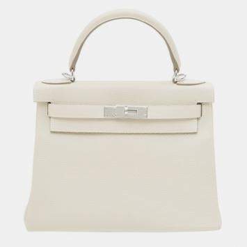 Hermes Craie Togo Leather Kelly 28 Bag