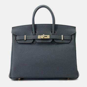 Hermes Vert Mangrove Togo Leather Birkin 25