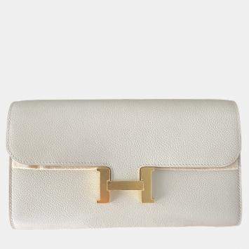 Hermes Constance To Go Glacier White Evercolor Bag