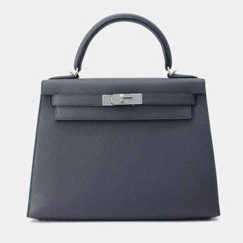 Hermes Grimist Epsom Leather Kelly 28 Top Handle Bag