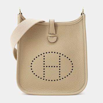 Pre Owned Hermes Trench Taurillon Clemence Leather Evelyne Long TPM Shoulder Bag