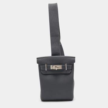 Hermès Ardoise Togo Leather Palladium Finish Hac A Dos PM Backpack