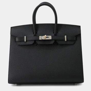 Hermes Black Epsom Birkin Sellier Size 25