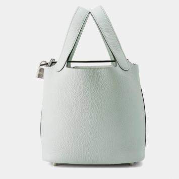 Hermes Picotin Lock Blue Pale Taurillon Clemence 18