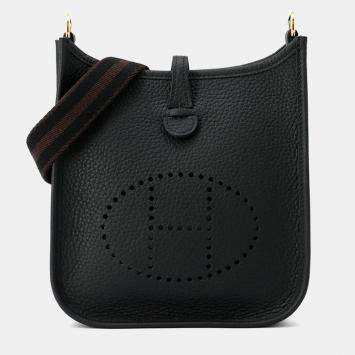 Hermes Evelyne Amazon Long Black/Ebene Taurillon Clemence Size Tpm