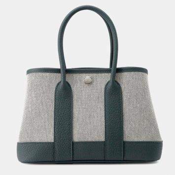 Hermes Neo Garden 23 Vert Mangrove Toile H Viking Negonda Leather Bag