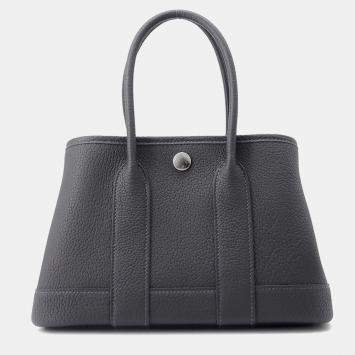 Pre Owned Hermes Neo Garden 23 Ardoise Negonda Leather Tote Bag