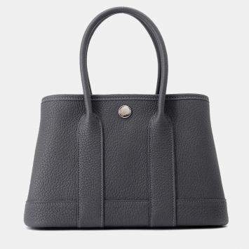 Pre Owned Hermes Neo Garden 23 Ardoise Negonda Leather Tote Bag
