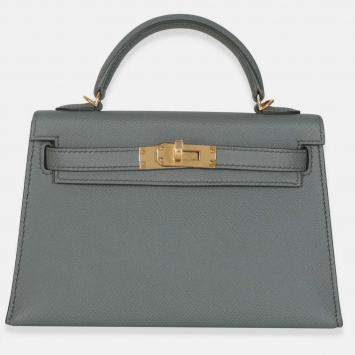 Pre Owned Hermes Mini Kelly 20 II Vert Amande Epsom Bag