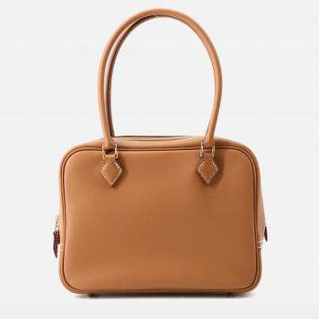 Pre Owned Hermes Plume Gold Swift Leather Size Mini