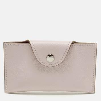 Pre Owned Hermes Iliade Mauve Pâle Evercolor Leather Card Holder