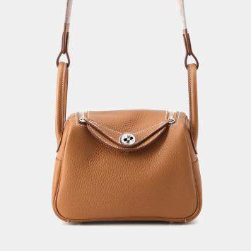 Pre Owned Hermes Lindy Gold Taurillon Clemence Size Mini