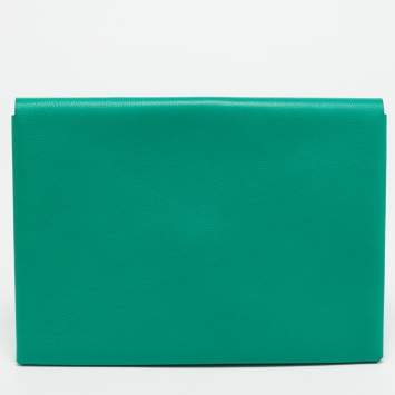 Pre Owned Hermès Calvi MM Vert Vertigo/Vert Titien Evercolor Leather Pochette
