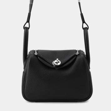 Pre Owned Hermes Lindy Black Taurillon Clemence Size Mini