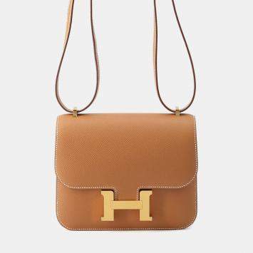 Pre Owned Hermes Constance 3 Miroir Gold Epsom Size Mini