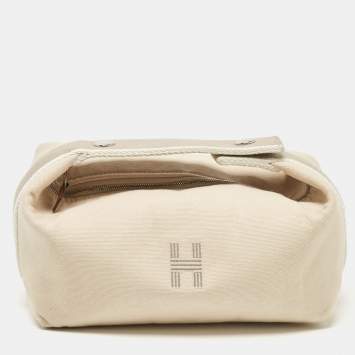 Pre Owned Hermes Natural Canvas Small Bride-a-Brac Pouch