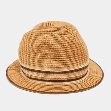 Pre Owned Hermès Brown Hemp Claudio Hat